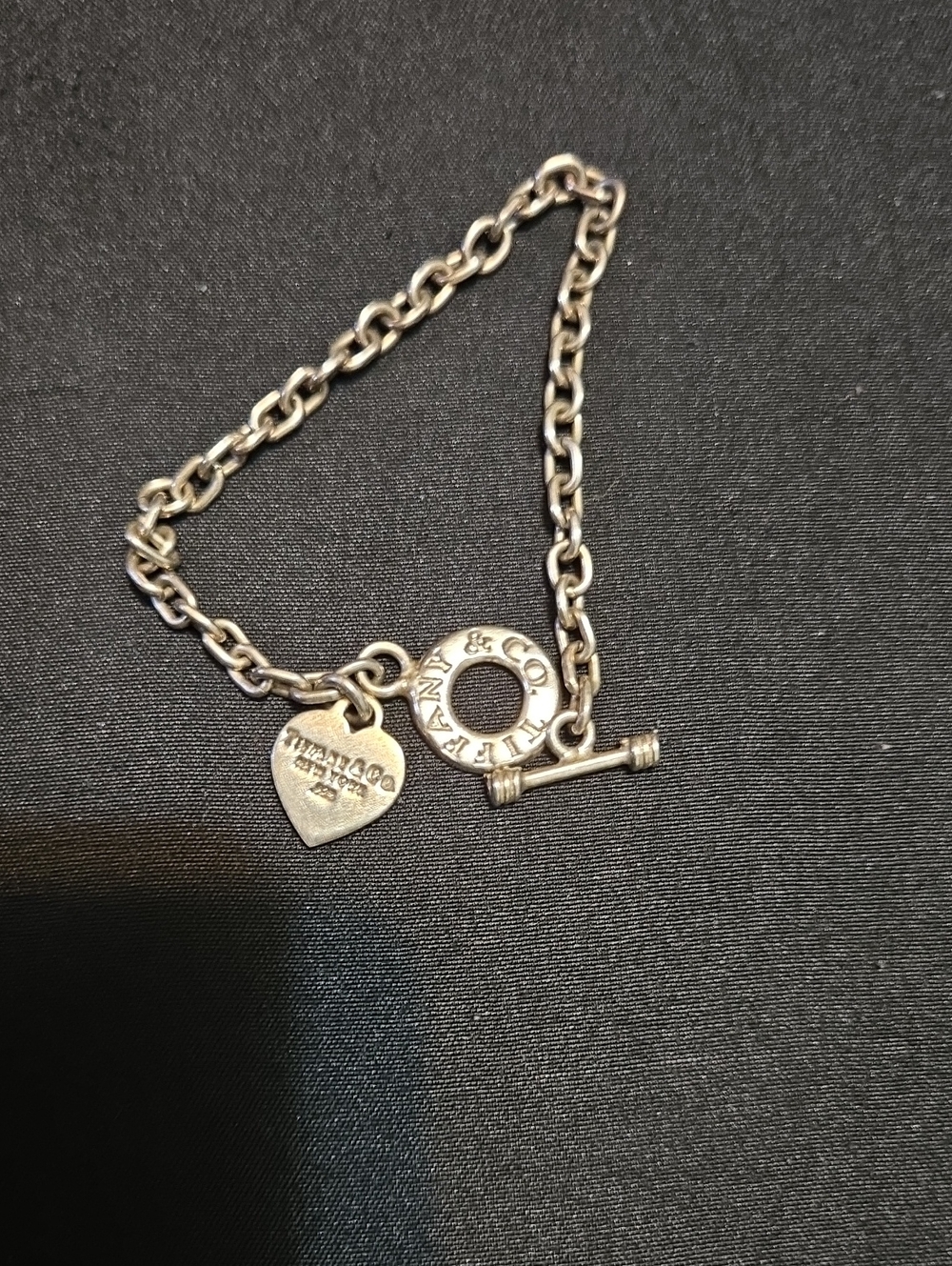 Vintage Tiffany & Co. Silver Heart Toggle Bracelet - Sterling Silver